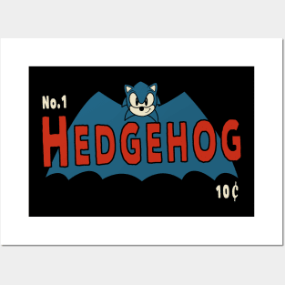 The Hedgehog // Retro Comics Cartoon Movies Gaming Bat Mashup Posters and Art